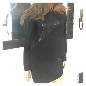 Two piece black shirt & blouse combo